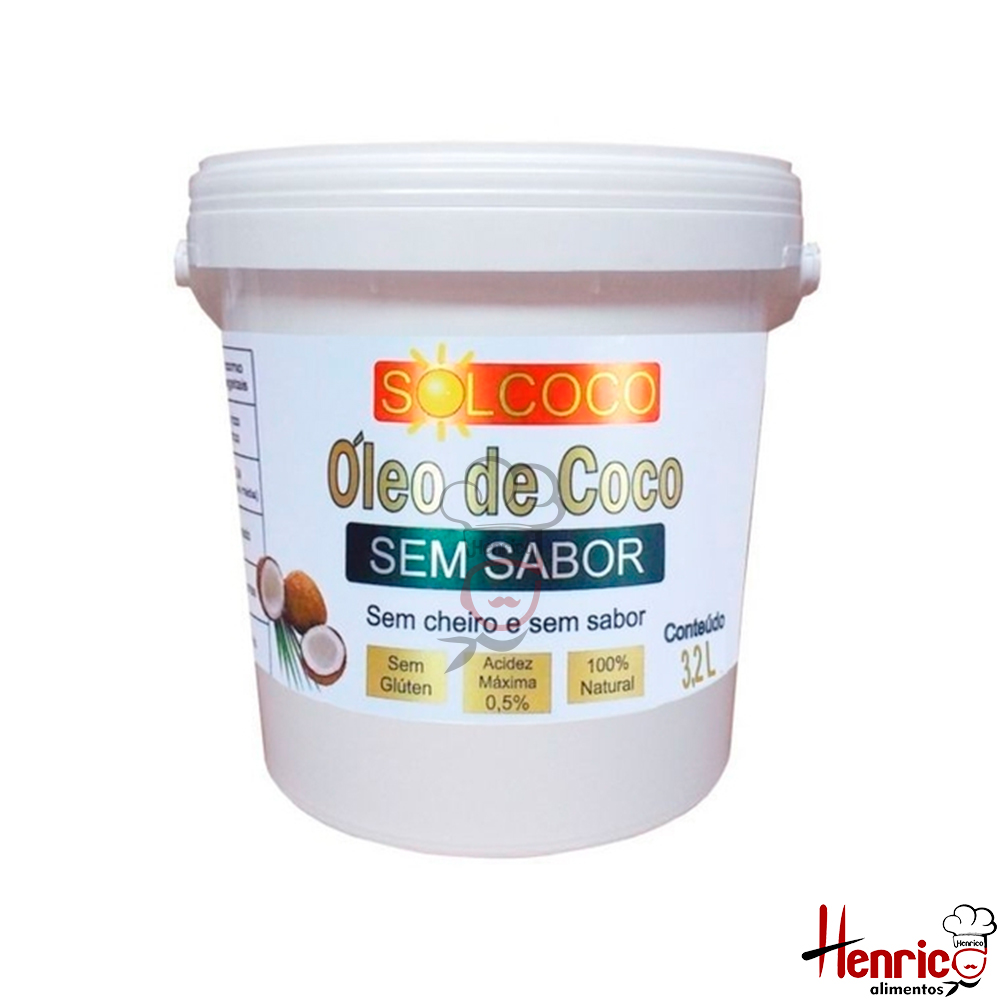 ÓLEO DE COCO S/ SABOR 3,2L - SOLCOCO